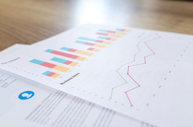 Colorful Statistical Chart on White Paper